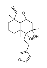 (2aS,8aα)-Decahydro-6-[2-(3-furyl)ethyl]-6α,7β-dihydroxy-2aα,5aβ,7-trimethyl-2H-naphtho[1,8-bc]furan-2-one结构式