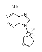 9H-Purin-6-amine,9-(2,5-anhydro-b-D-arabinofuranosyl)-(9CI) Structure