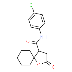 N-(4-Chlorophenyl)-2-oxo-1-oxaspiro[4.5]decane-4-carboxamide Structure