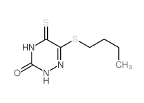 1,2,4-Triazin-3(2H)-one,6-(butylthio)-4,5-dihydro-5-thioxo-结构式