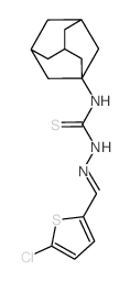 3-(1-adamantyl)-1-[(5-chlorothiophen-2-yl)methylideneamino]thiourea结构式