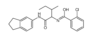 Benzamide, 2-chloro-N-[1-[[(2,3-dihydro-1H-inden-5-yl)amino]carbonyl]-2-methylbutyl]- (9CI)结构式