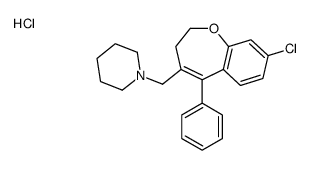 1-[(8-chloro-5-phenyl-2,3-dihydro-1-benzoxepin-4-yl)methyl]piperidine,hydrochloride结构式