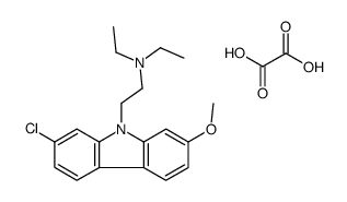 2-(2-chloro-7-methoxycarbazol-9-yl)ethyl-diethylazanium,2-hydroxy-2-oxoacetate Structure