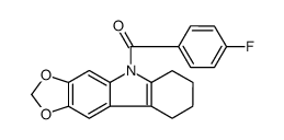 5-(4-Fluorobenzoyl)-6,7,8,9-tetrahydro-5H-1,3-dioxolo[4,5-b]carbazole Structure