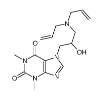 7-[3-[bis(prop-2-enyl)amino]-2-hydroxypropyl]-1,3-dimethylpurine-2,6-dione Structure