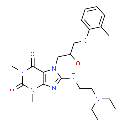 8-((2-(diethylamino)ethyl)amino)-7-(2-hydroxy-3-(o-tolyloxy)propyl)-1,3-dimethyl-3,7-dihydro-1H-purine-2,6-dione picture