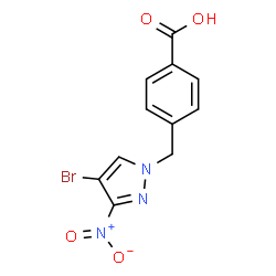 4-({4-bromo-3-nitro-1H-pyrazol-1-yl}methyl)benzoic acid structure