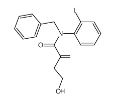 N-benzyl-2-(2-hydroxyethyl)-N-(2-iodophenyl)acrylamide结构式