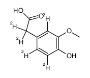 2,2-Dideutero-2-(4-hydroxy-3-methoxy-2,5,6-trideuterophenyl)-essigsaeure Structure