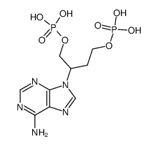 9-(3-phosphonooxy-1-phosphonooxymethyl-propyl)-9H-purin-6-ylamine Structure