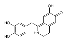 1-[(3,4-dihydroxyphenyl)methyl]-7-hydroxy-3,4-dihydro-2H-isoquinolin-6-one Structure