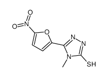 4-methyl-3-(5-nitrofuran-2-yl)-1H-1,2,4-triazole-5-thione Structure