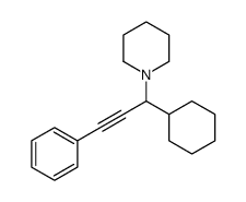 1-(1-cyclohexyl-3-phenylprop-2-ynyl)piperidine结构式