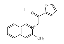 Isoquinolinium,3-methyl-2-[2-oxo-2-(2-thienyl)ethyl]-, iodide (1:1) structure