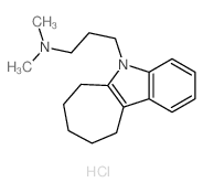 N,N-dimethyl-3-(7,8,9,10-tetrahydro-6H-cyclohepta[b]indol-5-yl)propan-1-amine,hydrochloride Structure