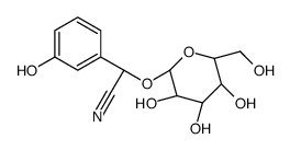 (S)-α-(β-D-Glucopyranosyloxy)-3-hydroxybenzeneacetonitrile结构式