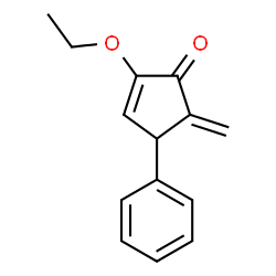 2-Cyclopenten-1-one,2-ethoxy-5-methylene-4-phenyl-(9CI) Structure