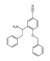 3-(1-amino-2-phenylethyl)-4-phenylmethoxybenzonitrile结构式