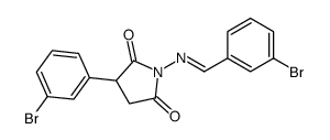 3-(3-bromophenyl)-1-[(E)-(3-bromophenyl)methylideneamino]pyrrolidine-2,5-dione结构式