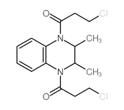 3-chloro-1-[4-(3-chloropropanoyl)-2,3-dimethyl-2,3-dihydroquinoxalin-1-yl]propan-1-one Structure