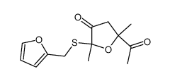 5-acetyl-2-(furfurylthio) dihydro-2,5-dimethyl-3[2h]furanone Structure