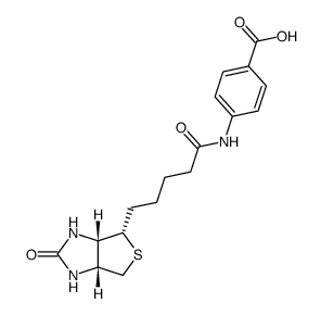 N-(+)-生物素基-4-氨基苯甲酸结构式