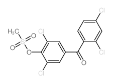 (3,5-dichloro-4-methylsulfonyloxy-phenyl)-(2,4-dichlorophenyl)methanone structure