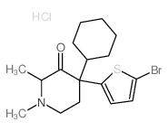 4-(5-bromothiophen-2-yl)-4-cyclohexyl-1,2-dimethyl-piperidin-3-one Structure