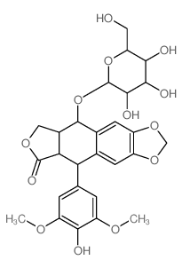 PICROPODOPHYLLIN, 4-DEMETHYL-B-D-GLUCOSIDE picture