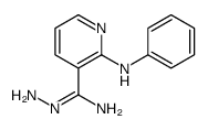 N'-amino-2-anilinopyridine-3-carboximidamide结构式