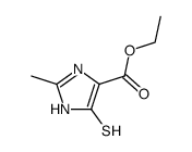 Ethyl 2-methyl-5-mercaptoimidazole-4-carboxylate结构式