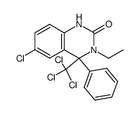 6-chloro-3,4-dihydro-3-ethyl-4-phenyl-4-trichloromethyl-2(1H)-quinazolinone Structure