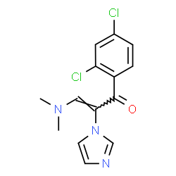 2-Propen-1-one,1-(2,4-dichlorophenyl)-3-(dimethylamino)-2-(1H-imidazol-1-yl)-结构式