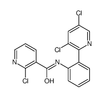 2-chloro-N-[2-(3,5-dichloropyridin-2-yl)phenyl]pyridine-3-carboxamide结构式