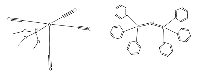 {bis(triphenylphosphine)nitrogen}{cis-HW(CO)4P(OMe)3}结构式