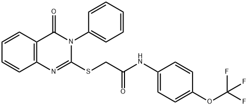 2-[(4-oxo-3-phenyl-3,4-dihydro-2-quinazolinyl)sulfanyl]-n-[4-(trifluoromethoxy)phenyl]acetamide Structure
