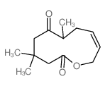 (3Z)-6,9,9-trimethyl-1-oxacycloundec-3-ene-7,11-dione structure