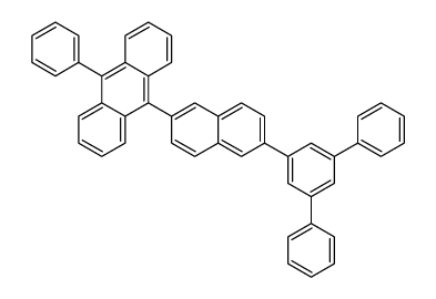 9-[6-(3,5-diphenylphenyl)naphthalen-2-yl]-10-phenylanthracene结构式