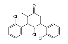 1-chloro-2,6-bis(2-chlorophenyl)-3-methylpiperidin-4-one Structure