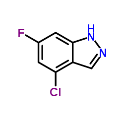 4-氯-6-氟-1H-吲唑结构式