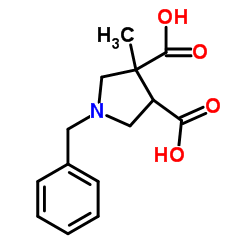 1-BENZYL-3-METHYL-PYRROLIDINE-3,4-DICARBOXYLIC ACID structure