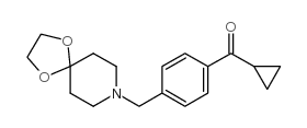 CYCLOPROPYL 4-[8-(1,4-DIOXA-8-AZASPIRO[4.5]DECYL)METHYL]PHENYL KETONE structure