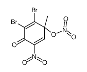 (2,3-dibromo-1-methyl-5-nitro-4-oxocyclohexa-2,5-dien-1-yl) nitrate结构式