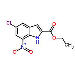 Ethyl 5-chloro-7-nitro-1H-indole-2-carboxylate structure