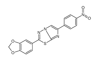 2-(1,3-benzodioxol-5-yl)-6-(4-nitrophenyl)imidazo[2,1-b][1,3,4]thiadiazole结构式