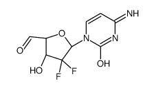 (2S,3R,5R)-5-(4-amino-2-oxopyrimidin-1-yl)-4,4-difluoro-3-hydroxyoxolane-2-carbaldehyde Structure