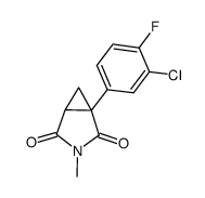 1-(3-chloro-4-fluorophenyl)-3-methyl-3-aza-bicyclo[3.1.0]hexane-2,4-dione Structure