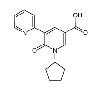 1-cyclopentyl-6-oxo-5-(pyridin-2-yl)-1,6-dihydropyridine-3-carboxylic acid Structure