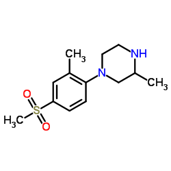 3-Methyl-1-[2-methyl-4-(methylsulfonyl)phenyl]piperazine Structure